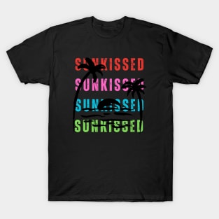 Sunkissed Colorful Sundown Sea Palm Trees T-Shirt